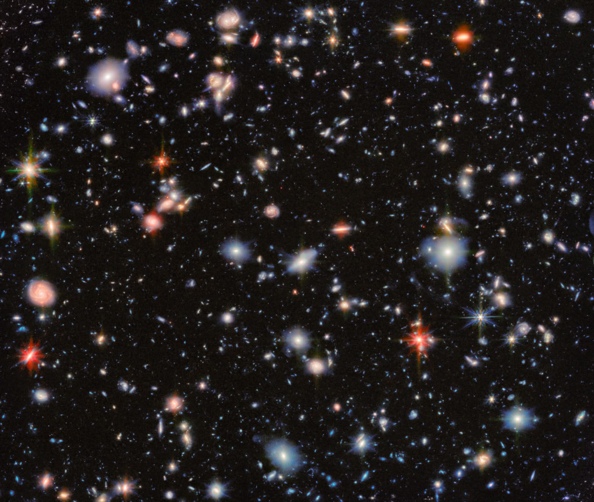 IL JAMES WEBB RIVISITA L'HUBBLE ULTRA DEEP FIELD.